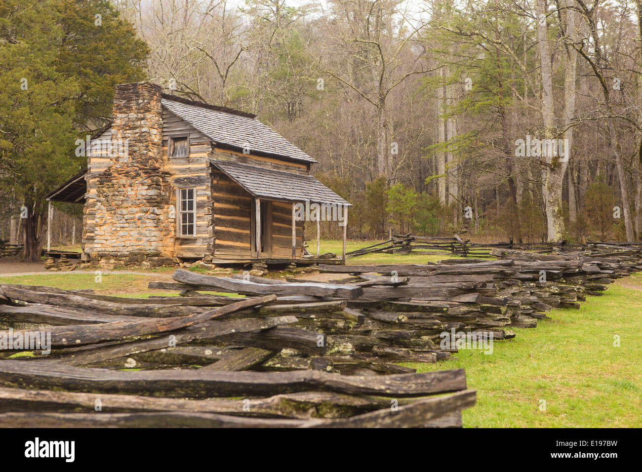 John Oliver Cabin is pictured in the Cades Cove area of the Great Smoky
