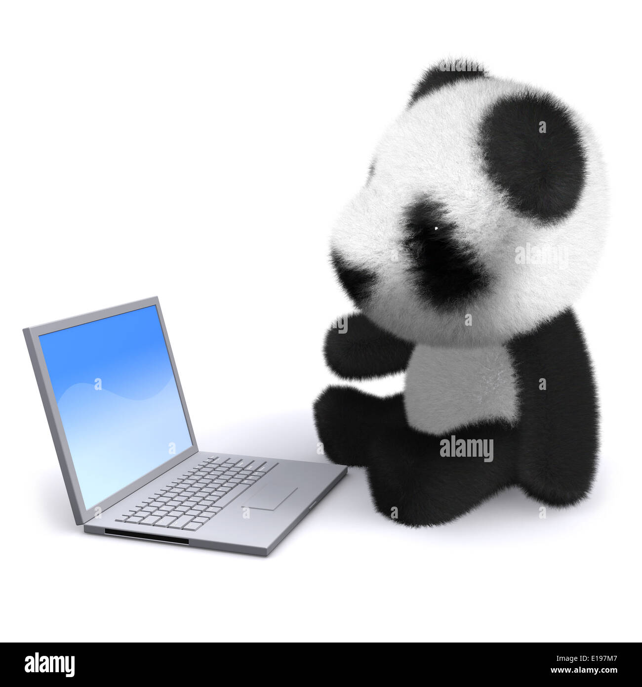 3d Cute Baby Panda Bear Is Using His New Laptop Stock Photo Alamy 3d Cute Baby Panda Bear Is Using His New Laptop Stock Photo Alamy