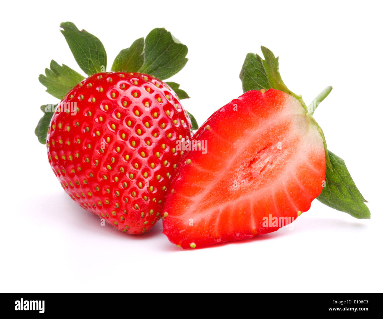 Strawberry isolated on white background cutout Stock Photo - Alamy