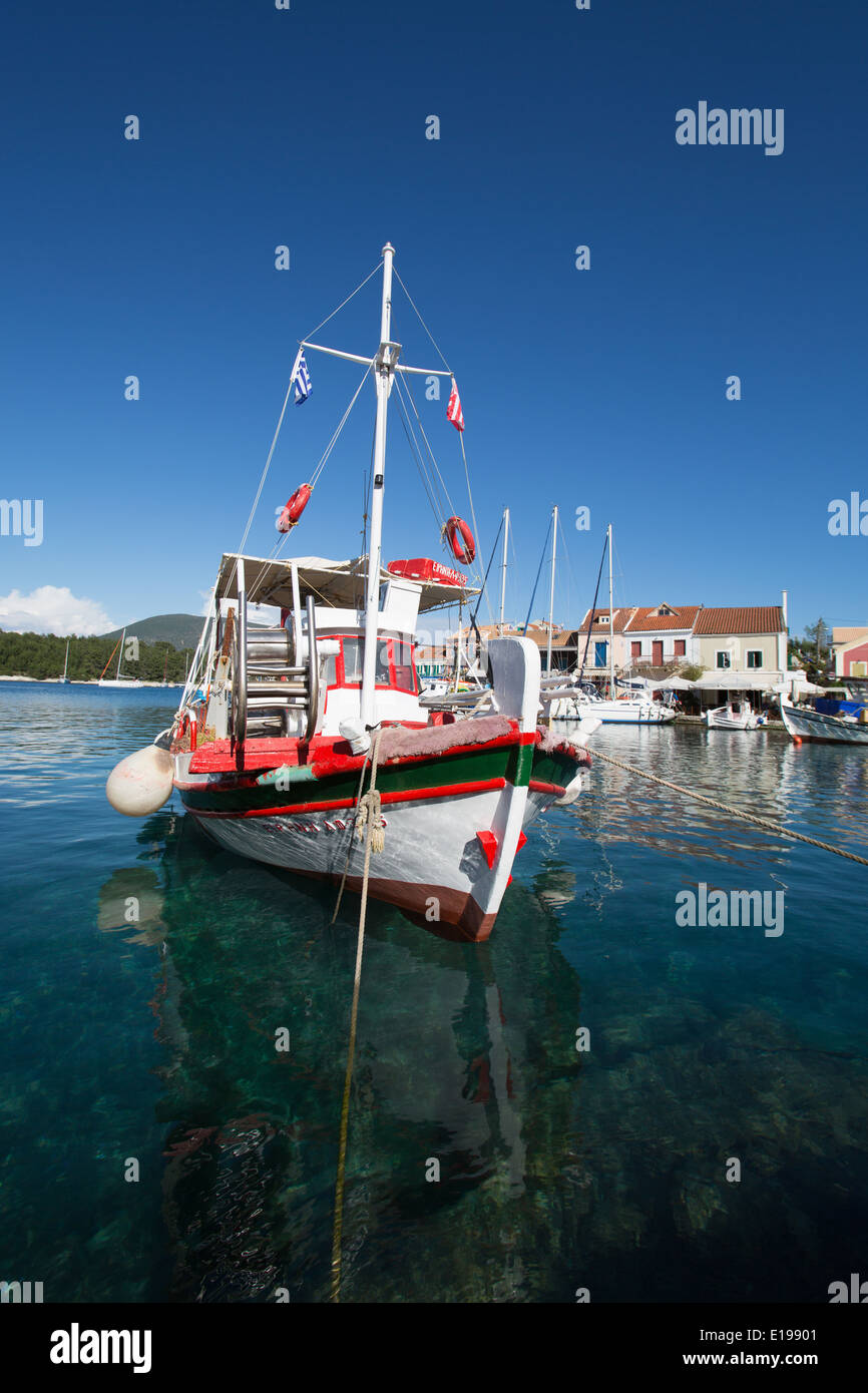 Village of Fiskardo, Kefalonia. Picturesque view of a traditional Greek