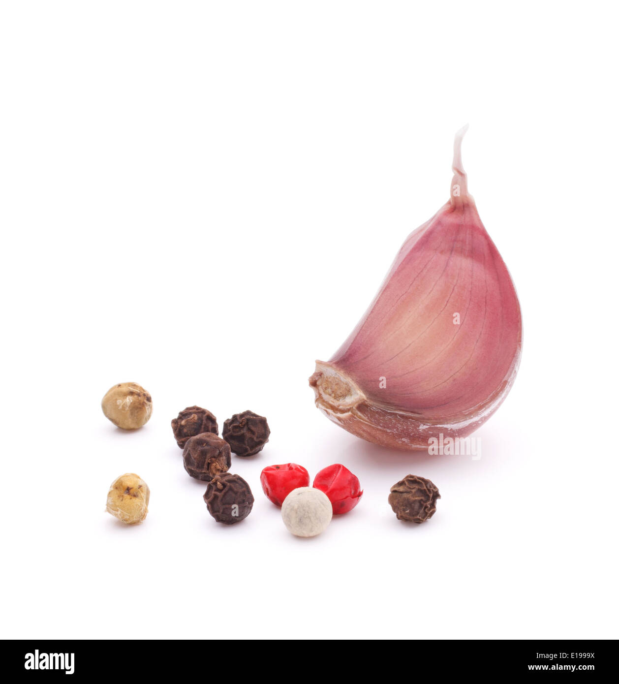 Garlic clove isolated on white background cutout Stock Photo - Alamy