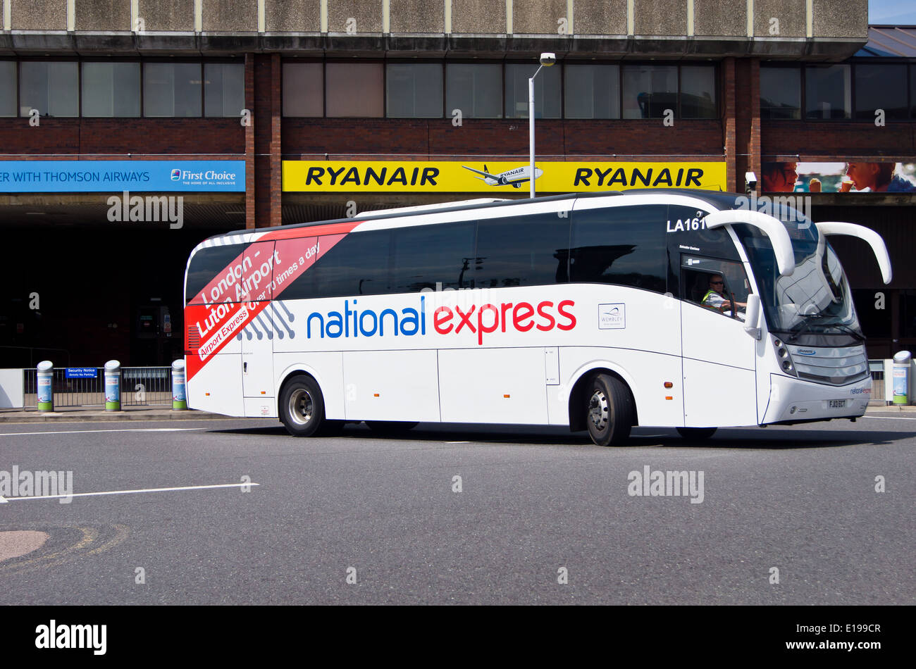 National Express coach at London Luton airport Stock Photo - Alamy