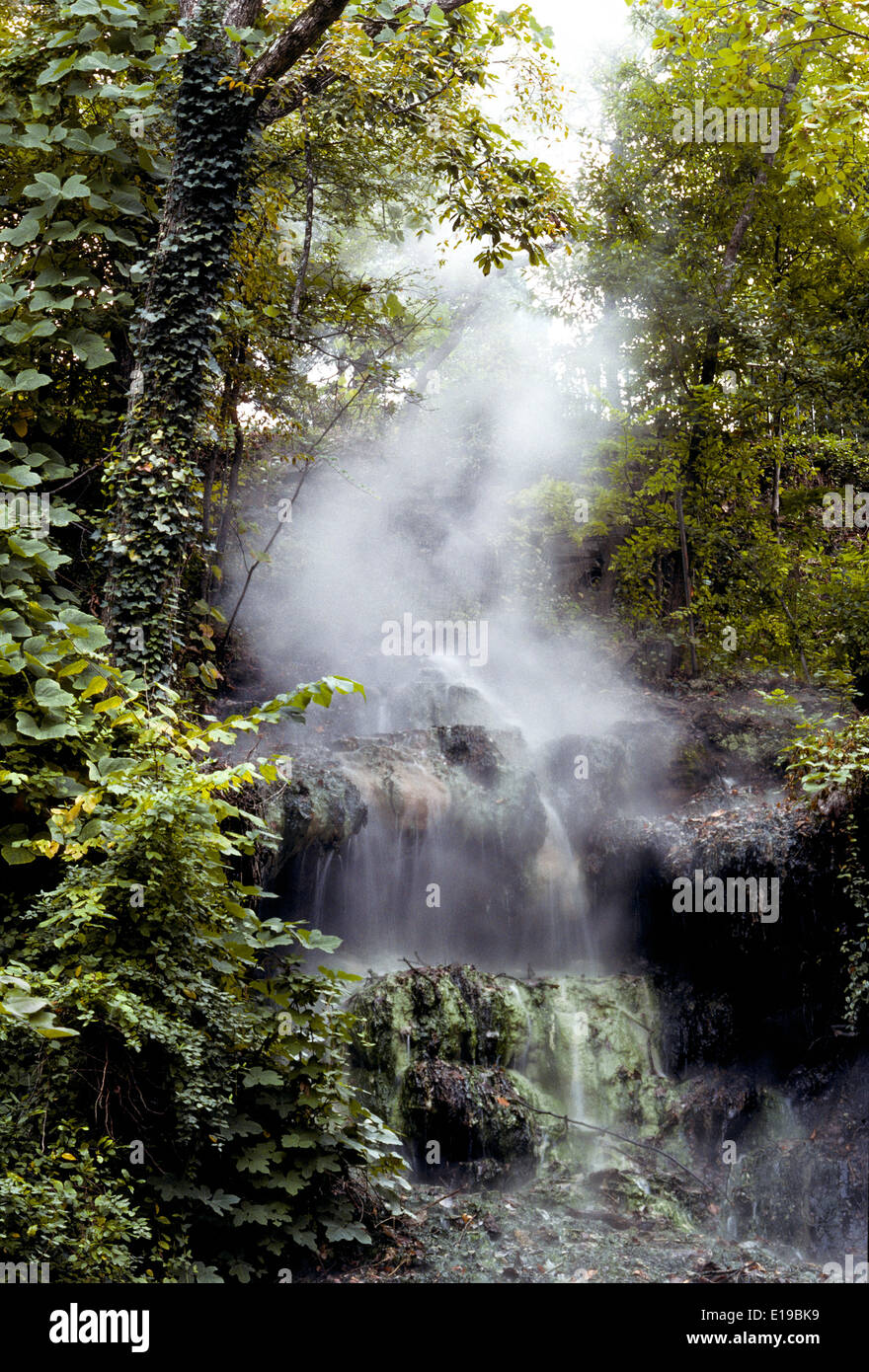 Faults in the earth release therapeutic geothermal water and its steam