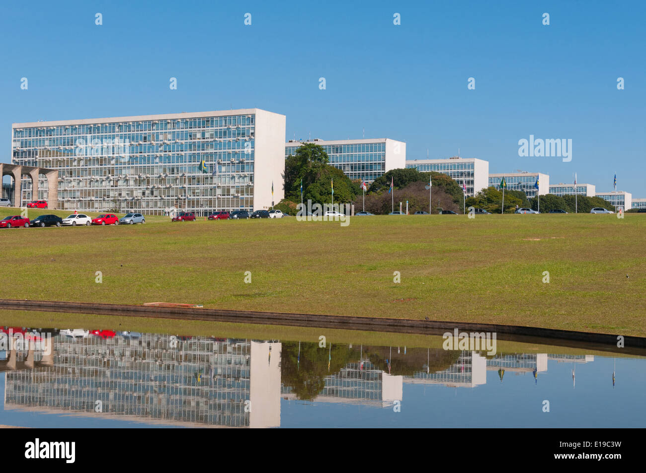 Ministries buildings in downtown Brasilia Brazil Stock Photo