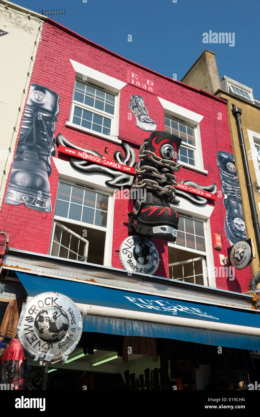 New Rock Store Shoe Shop In Camden Town, London, UK