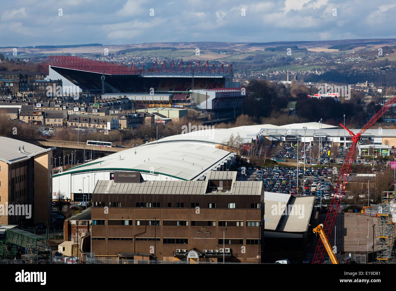 Construction of the Westfield shopping mall, Bradford, 2014 Stock Photo