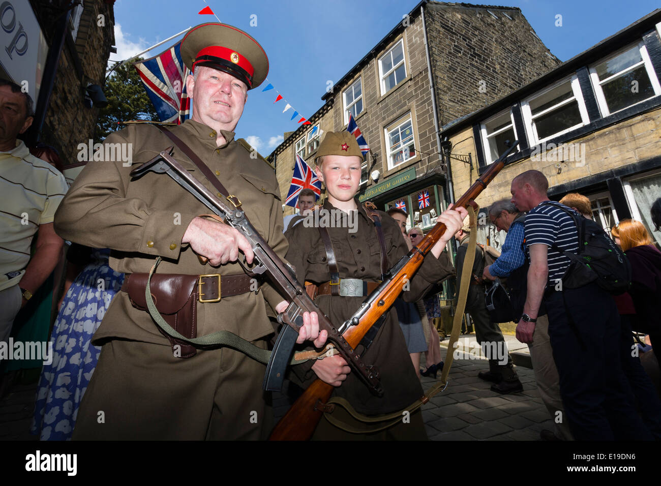 Haworth 1940s weekend, an annual event 