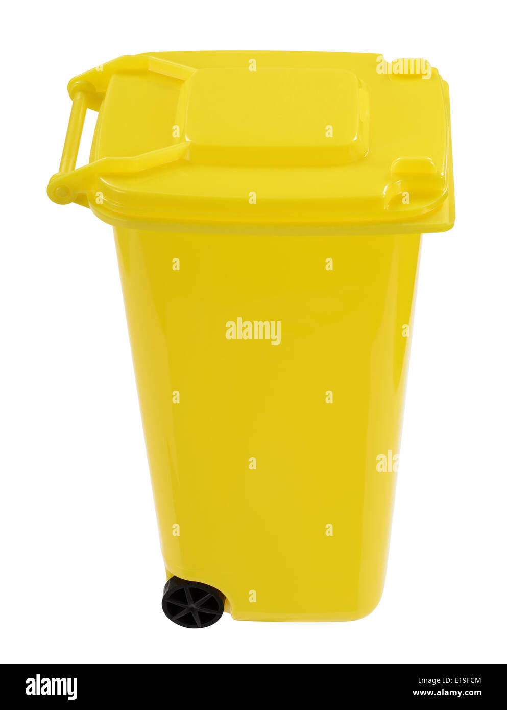Yellow garbage recycling container Stock Photo Alamy