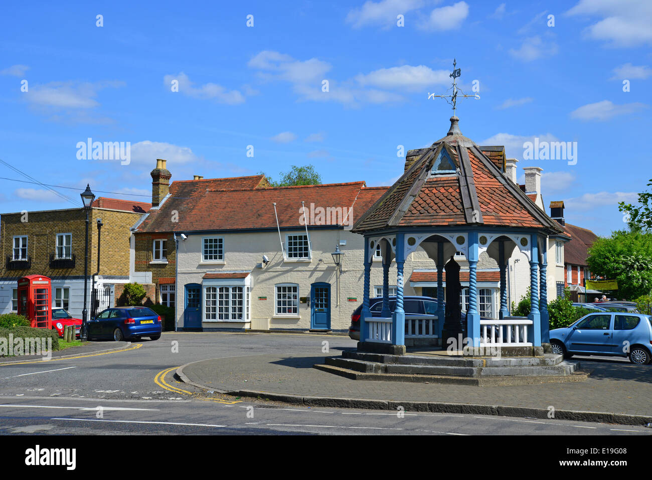 Ancient village pump, High Road, Ickenham, London Borough of Stock