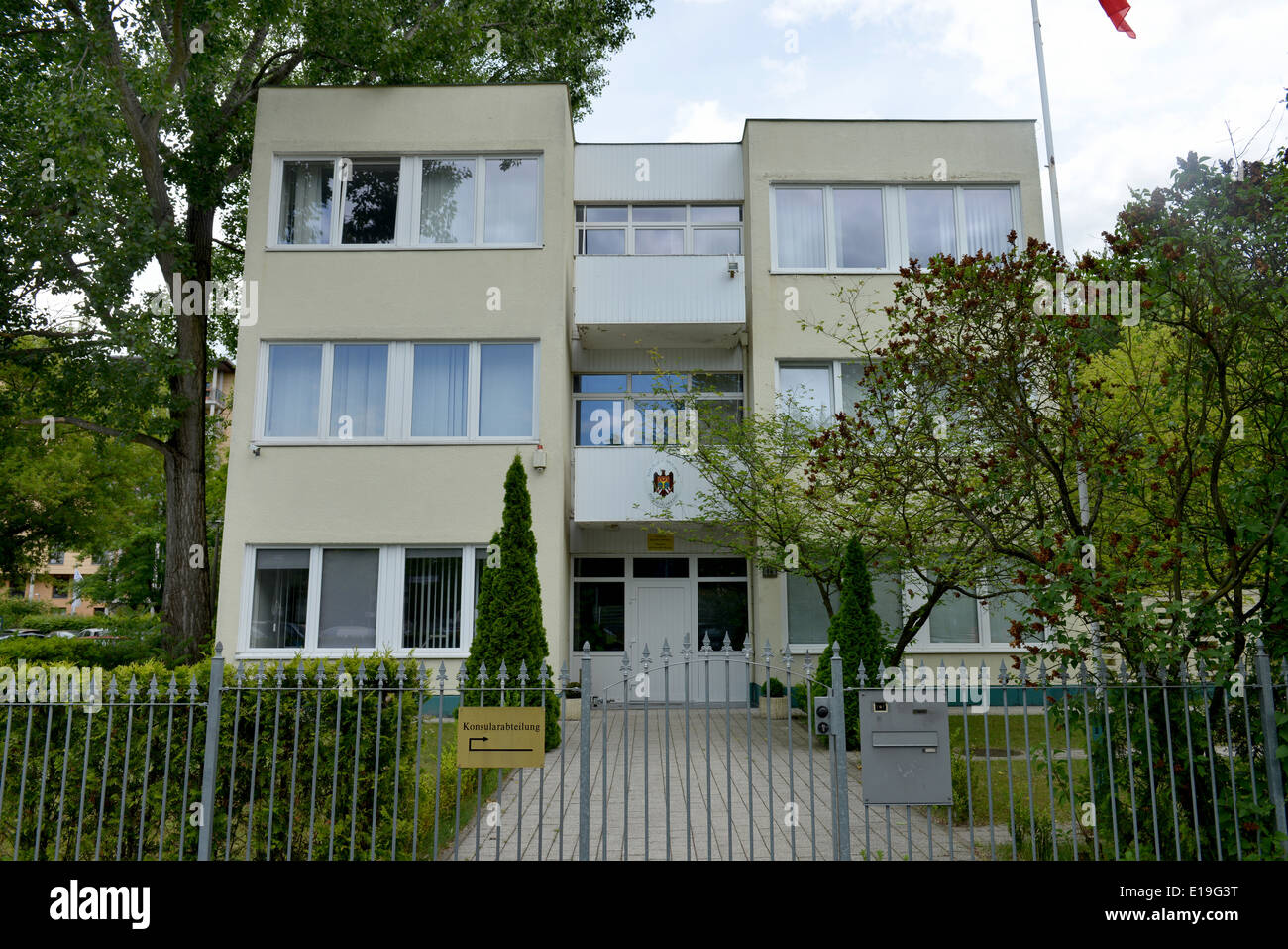 Botschaft Republik Moldau, Stavangerstrasse, Pankow, Berlin, Deutschland Stock Photo