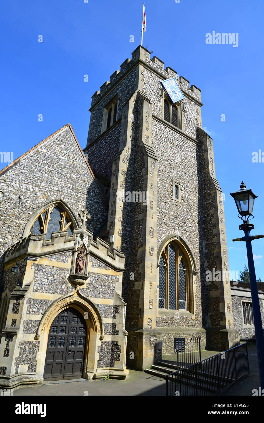 St Martin's Church, High Street, Ruislip, London Borough of Hillingdon, Greater London, England, United Kingdom Stock Photo