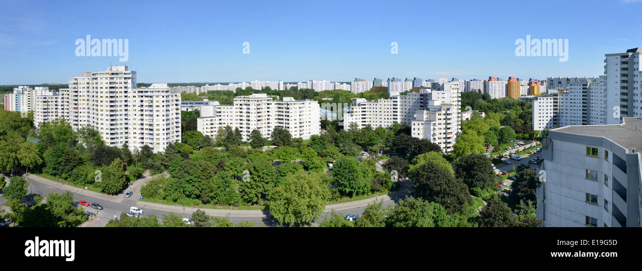 Hochhaeuser, Wilhelmsruher Damm, Maerkisches Viertel, Berlin, Deutschland / Märkisches, Hochhäuser Stock Photo