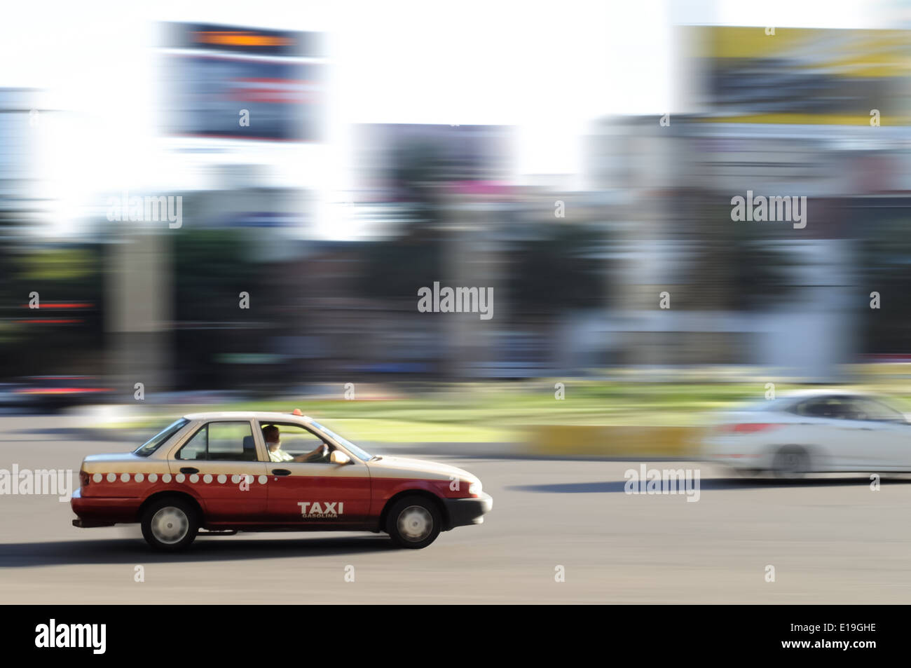 Taxi in Mexico City Stock Photo