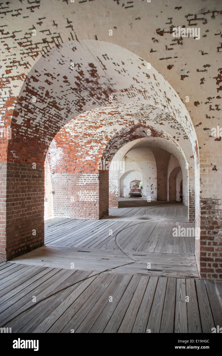 Arches in a Civil War Era Fort Stock Photo - Alamy