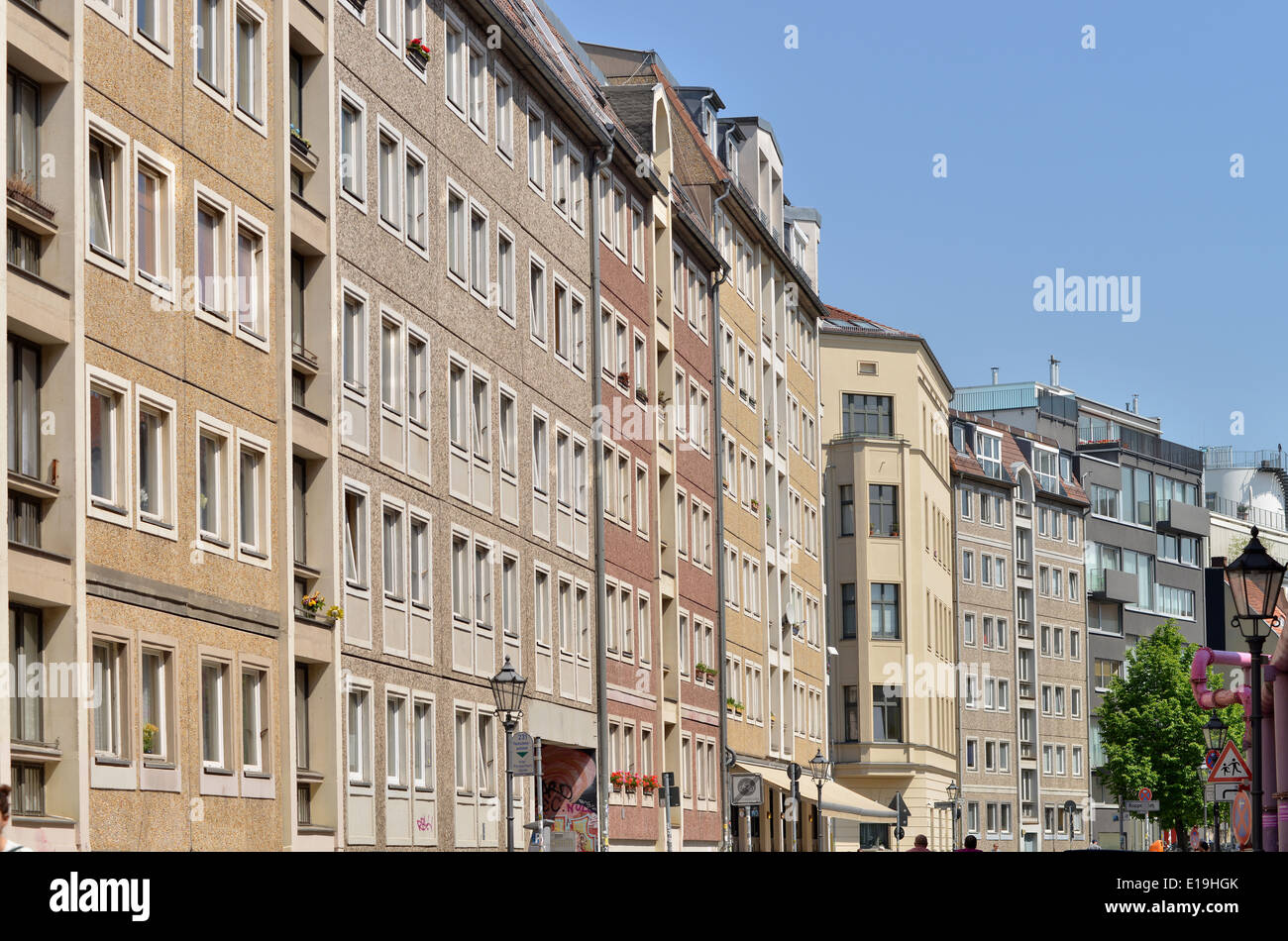 Altbauten. Fassaden, Linienstrasse, Mitte, Berlin, Deutschland Stock Photo