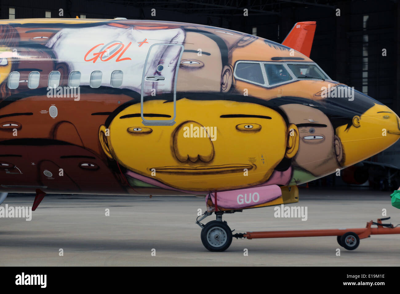 Brazil Soccer Team airplane for the 2014 FIFA World Cup Brazil