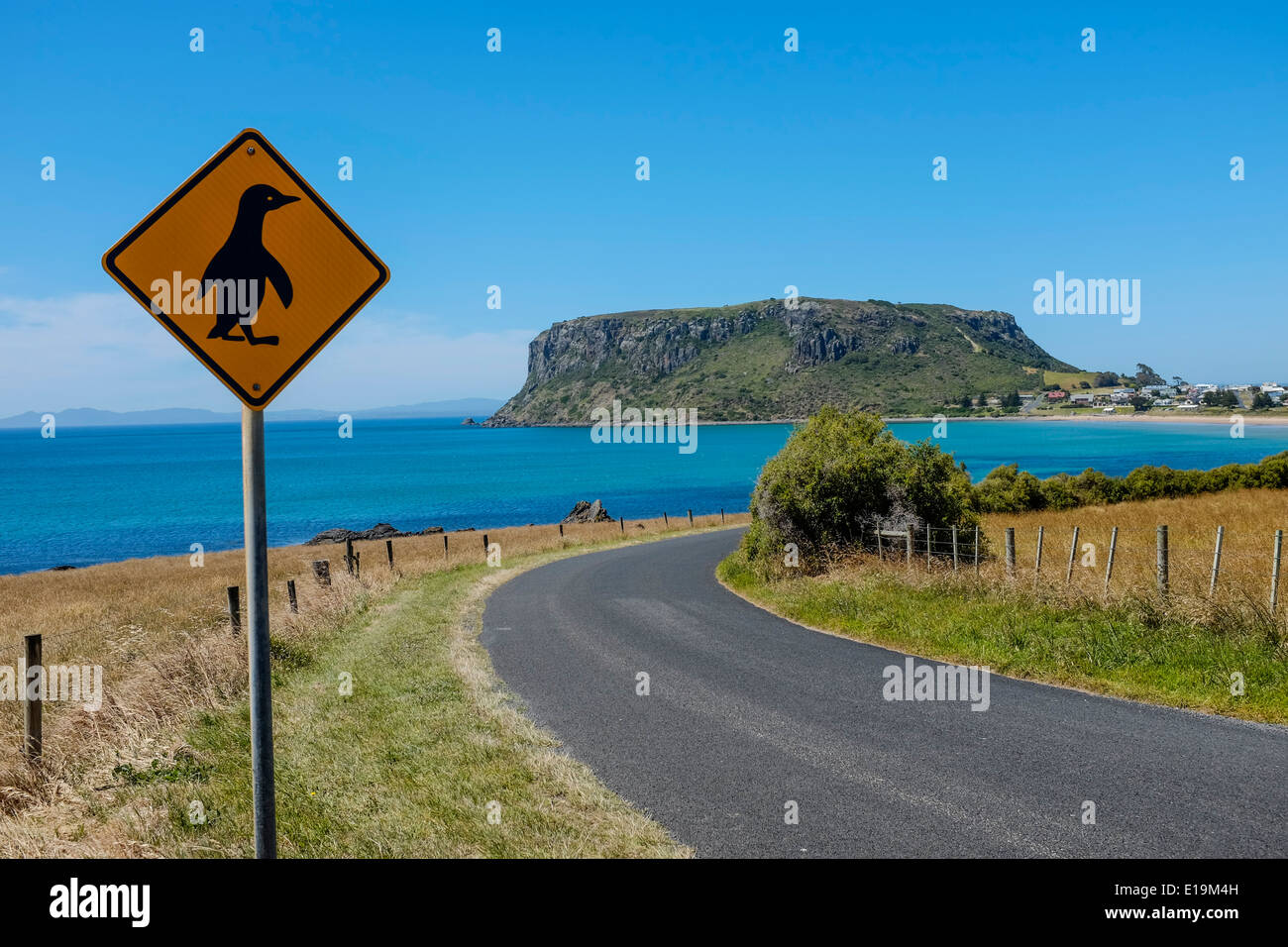 The geological formation known as The Nut at Stanley in Tasmania Stock Photo