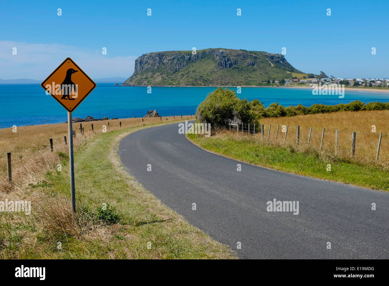 The geological formation known as The Nut at Stanley in Tasmania Stock Photo