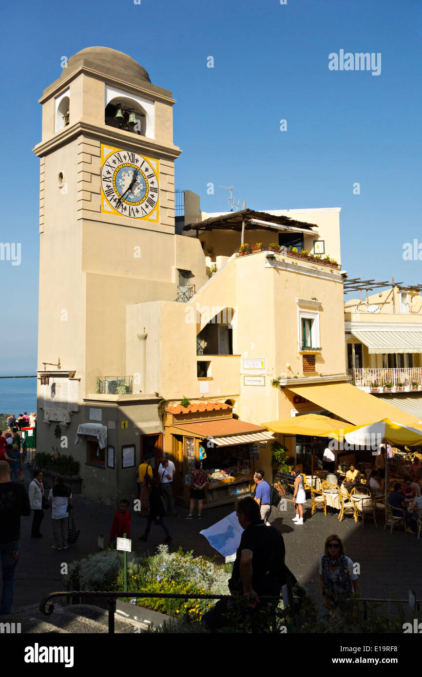 Piazza Umberto, Town of Capri, Campania, Italy, Europe Stock Photo - Alamy