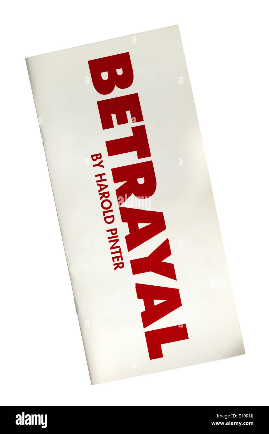 Programme for the 2007 production of Betrayal by Harold Pinter at the Donmar Warehouse. Stock Photo