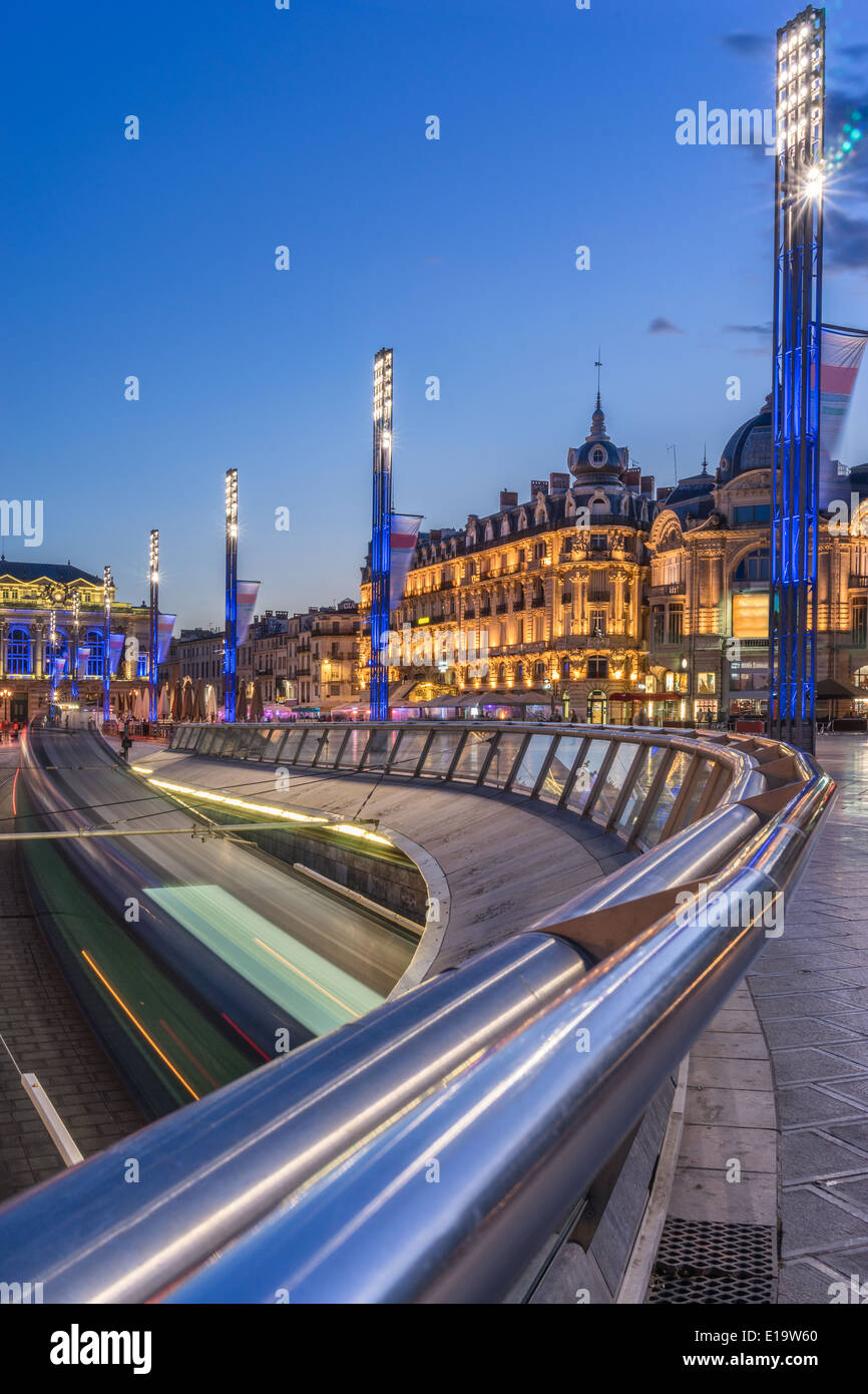 Place de Comedie Montpellier Stock Photo