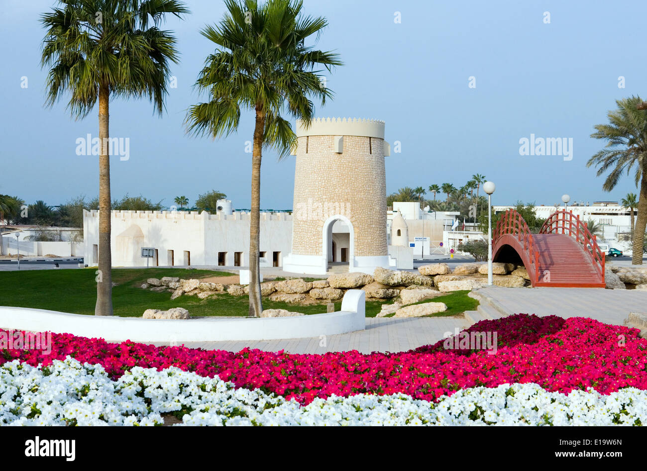 Qatar, Doha, the gardens of the city center Stock Photo Alamy