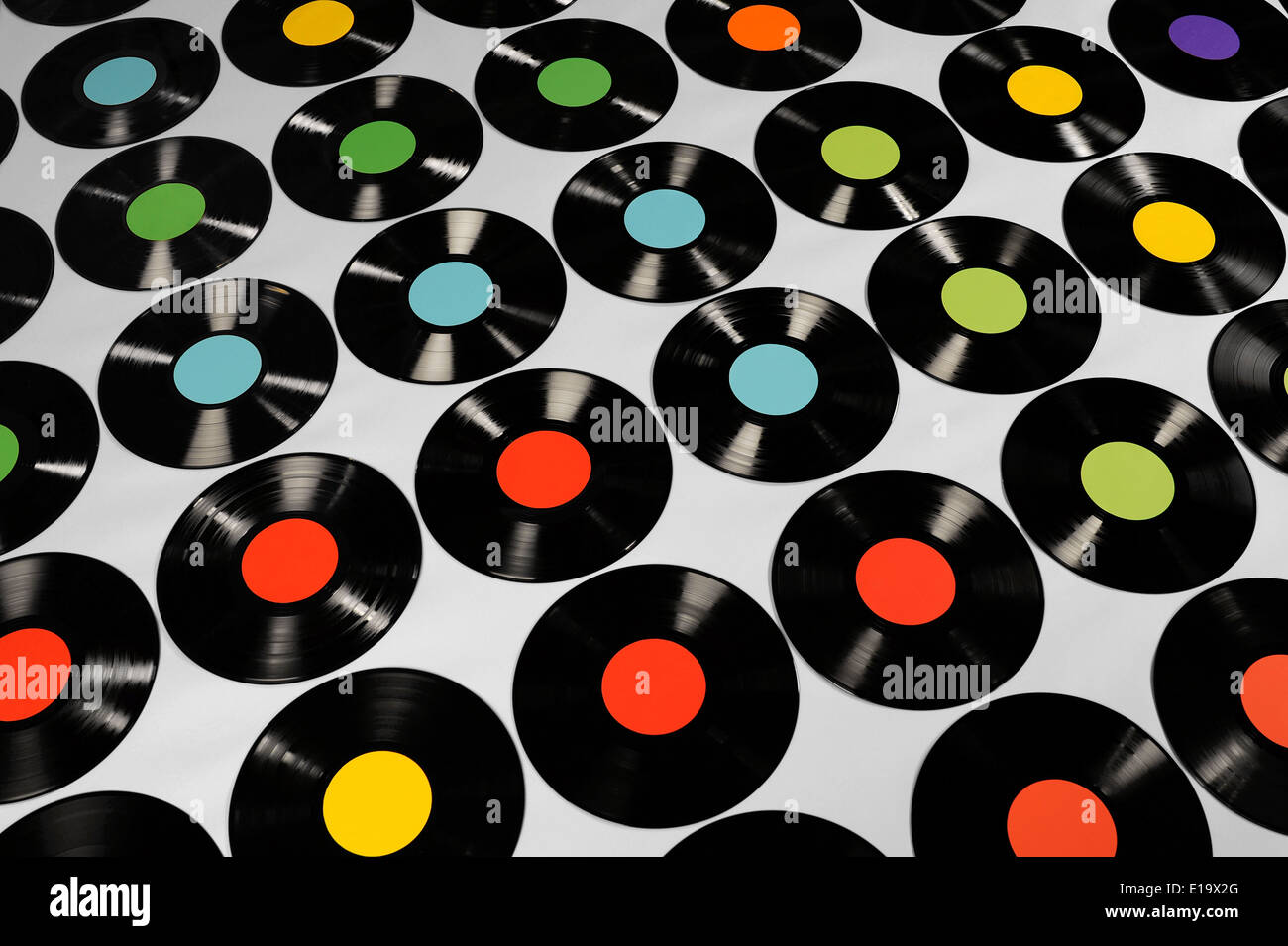 colorful collection of vinyl