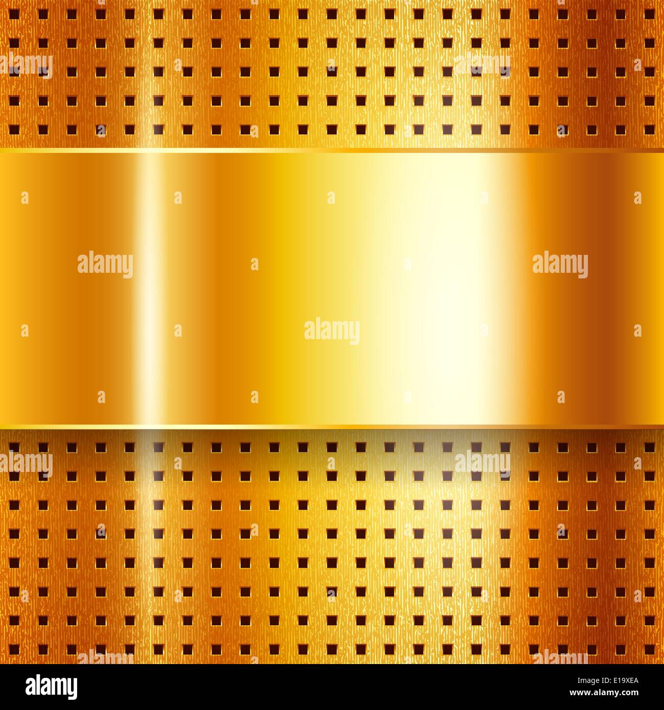Scratched, on gold chrome background, vector illustration eps10 Stock Vector