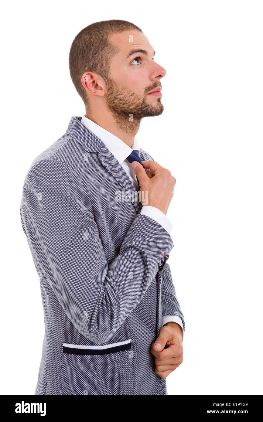 young business man portrait isolated on white Stock Photo - Alamy