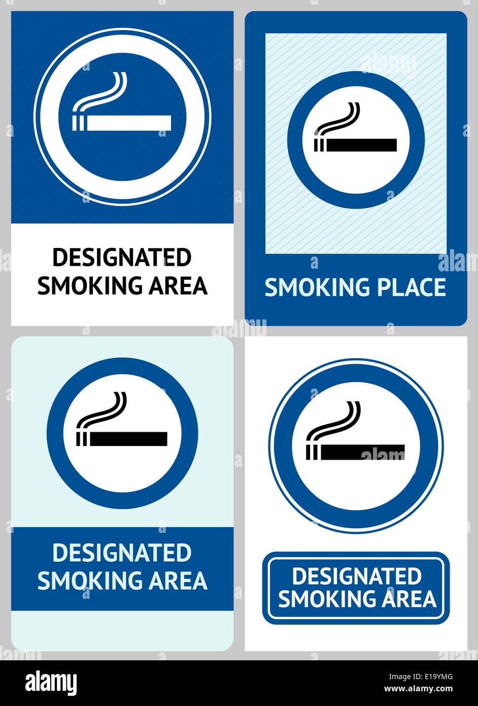 Label set Smoking area, vector design element Stock Vector Image & Art