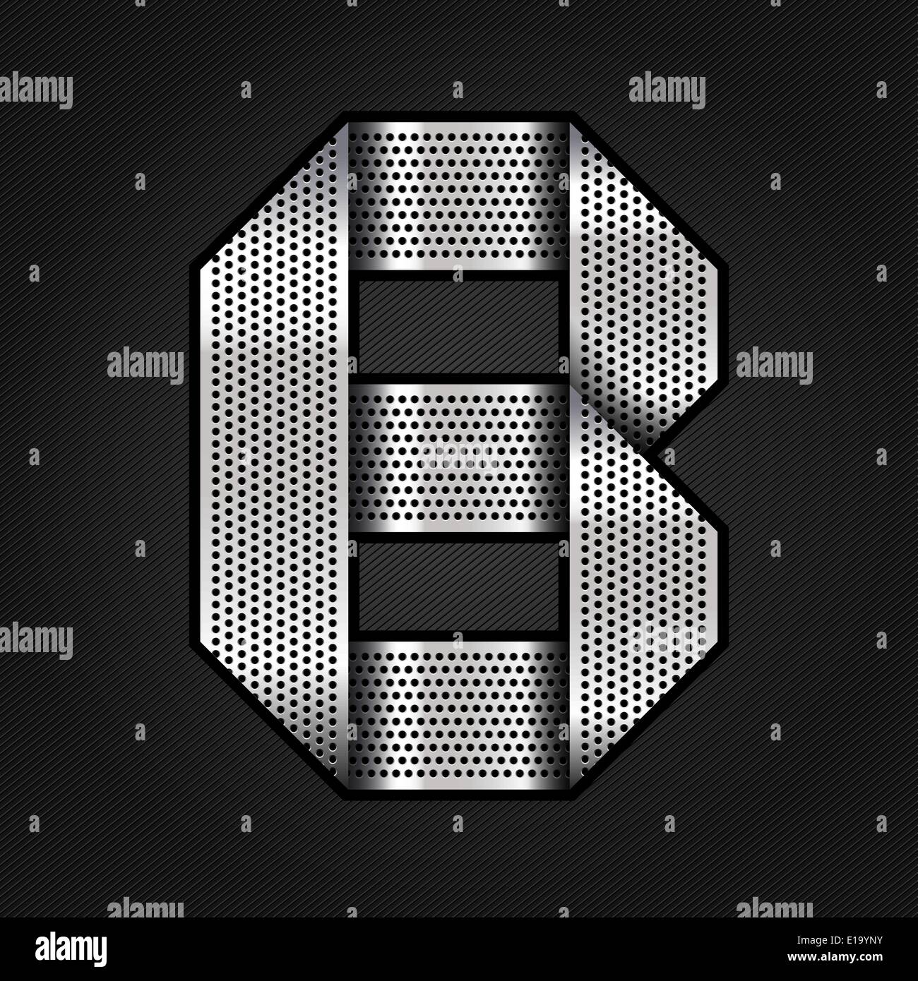 Letter metallic chromium ribbon - B, vector Stock Vector Image & Art ...