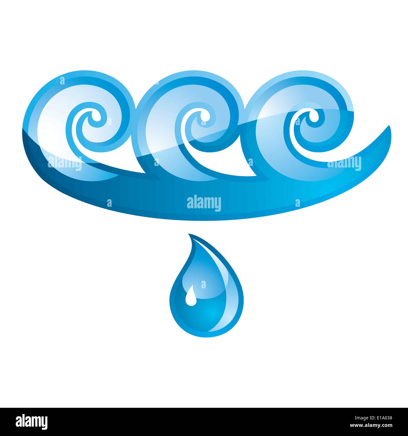 Sign of Water Blue Stock Vector Image & Art - Alamy