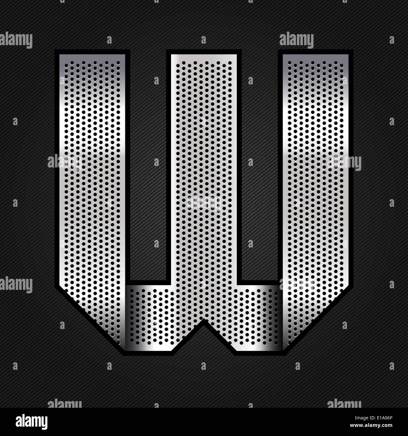Letter metallic chromium ribbon - W, vector Stock Vector Image & Art ...