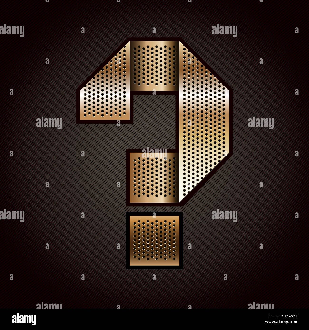 Letter metal gold ribbon - Question mark, vector 10eps Stock Vector ...