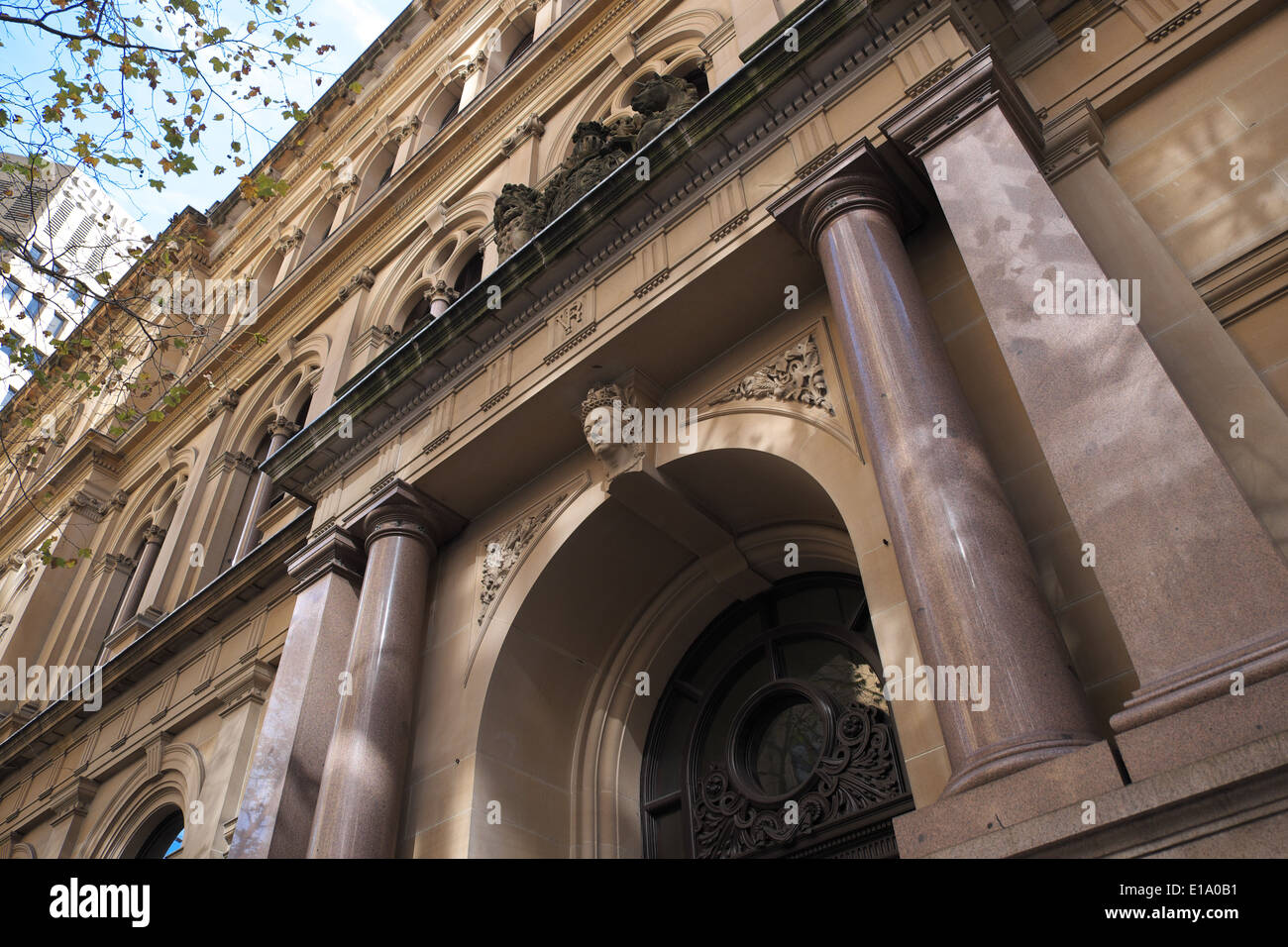 sandstone building occupied by the dept of planning in sydney city centre,australia Stock Photo