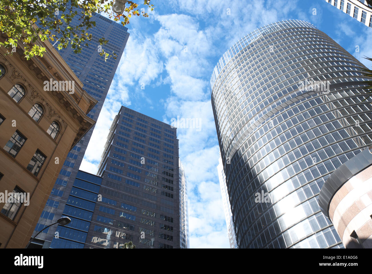 high rise office buildings in sydney city centre including governor macquarie tower and no 1 bligh street Stock Photo