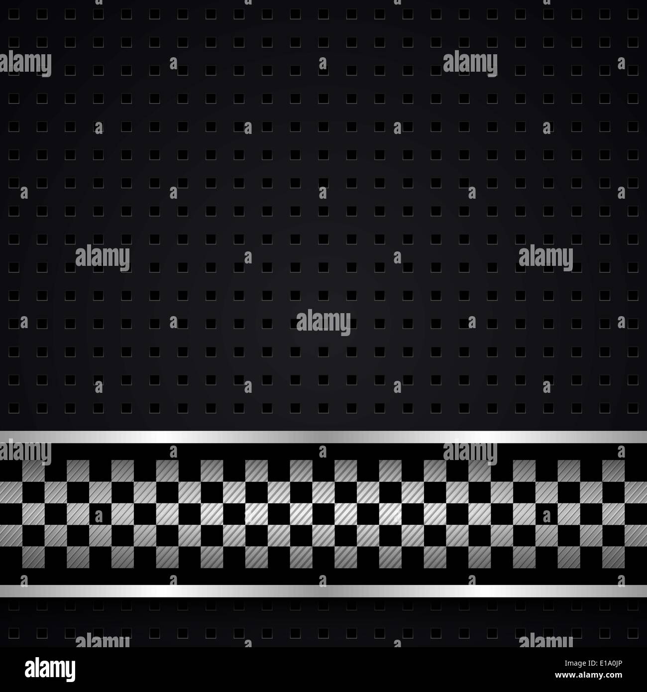 Structured dark metallic perforated for race sheet Stock Vector