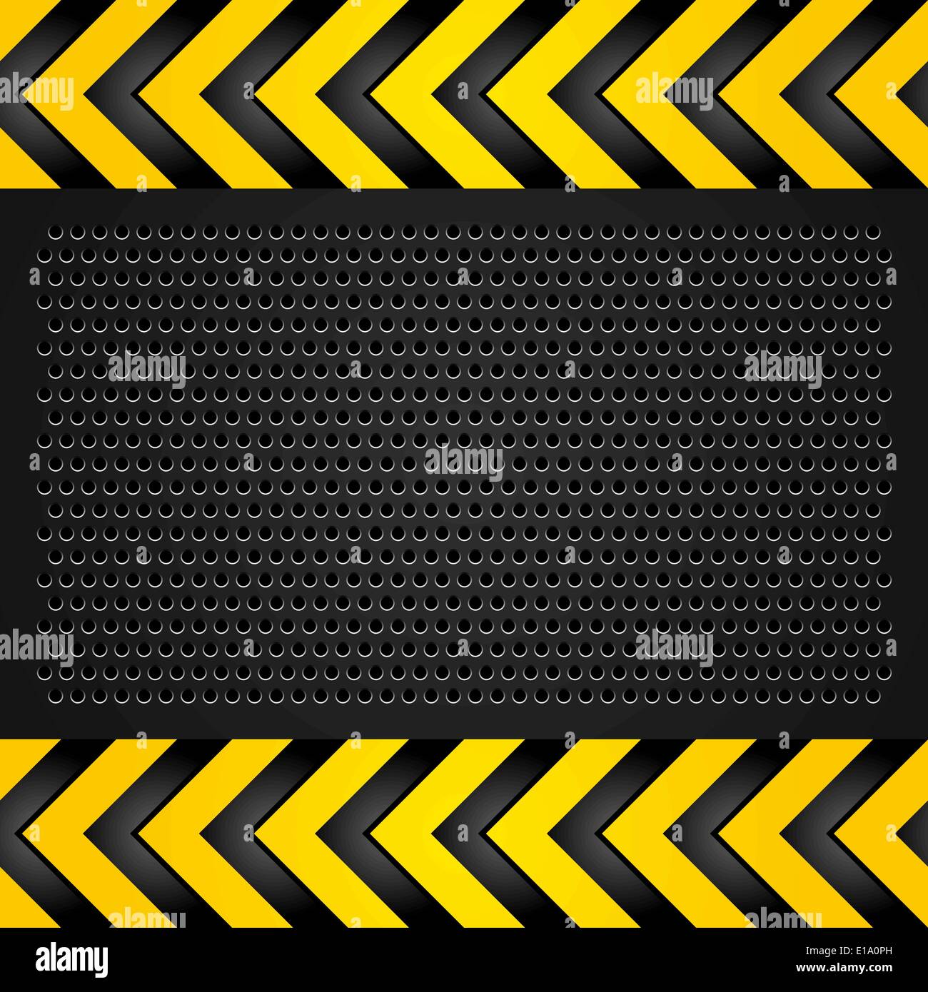 Metallic background template, perforated sheet Stock Vector
