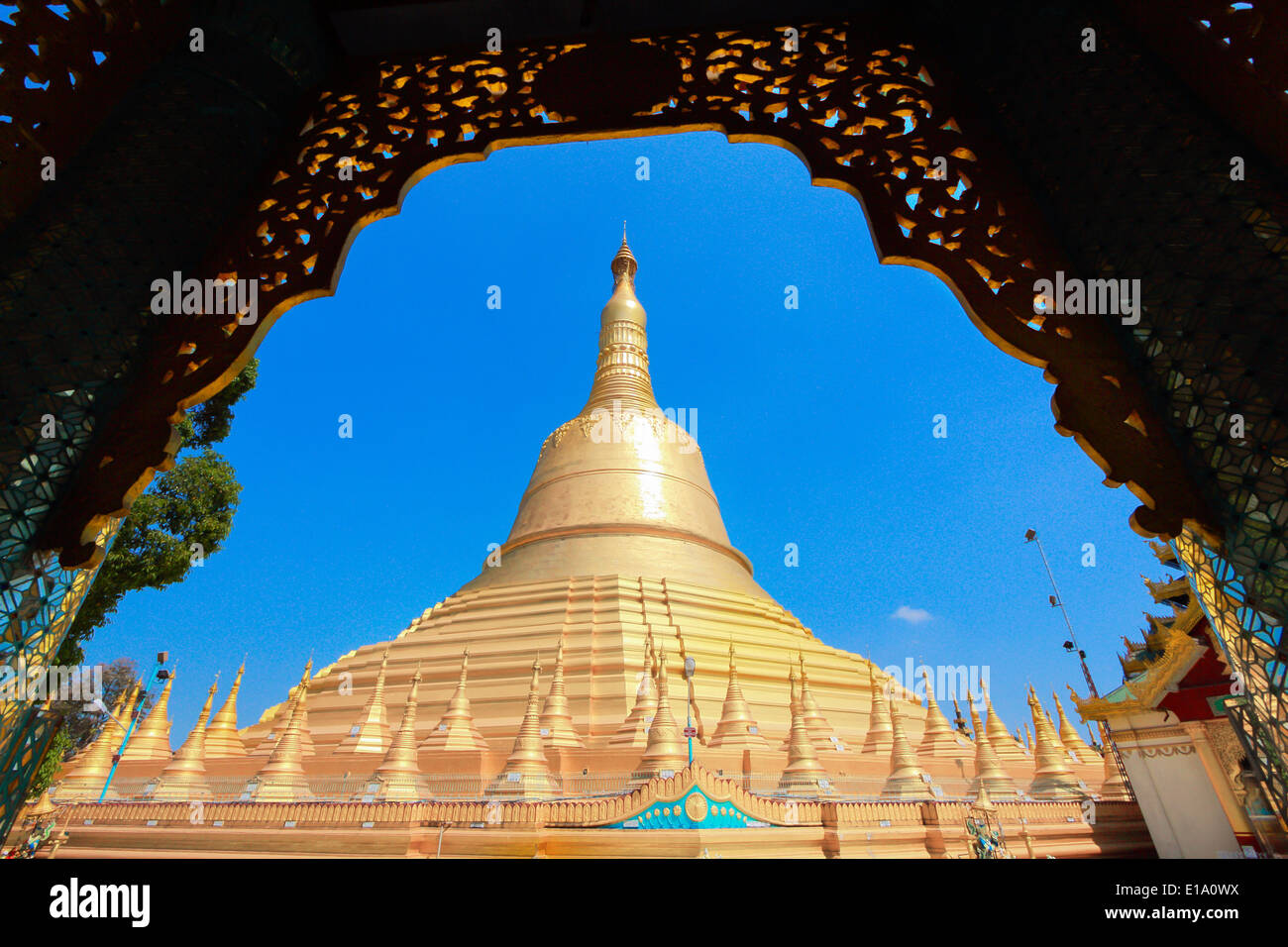 Shwemadaw Pagoda in Bago tallest pagoda in Myanmar Stock Photo