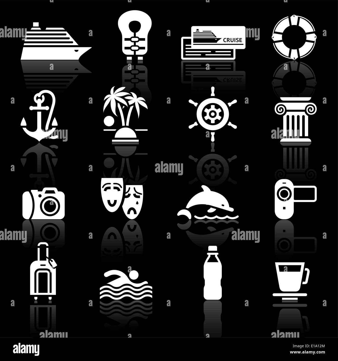 Tourism, Sport with reflection. Vector Stock Vector Image & Art Alamy