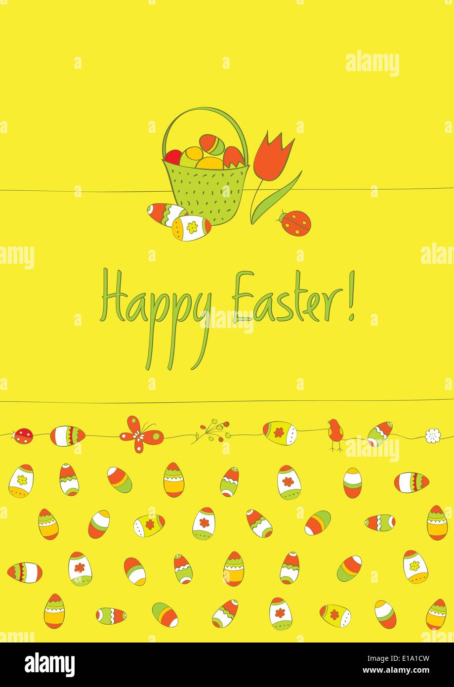 Use this to design an Easter card Stock Vector