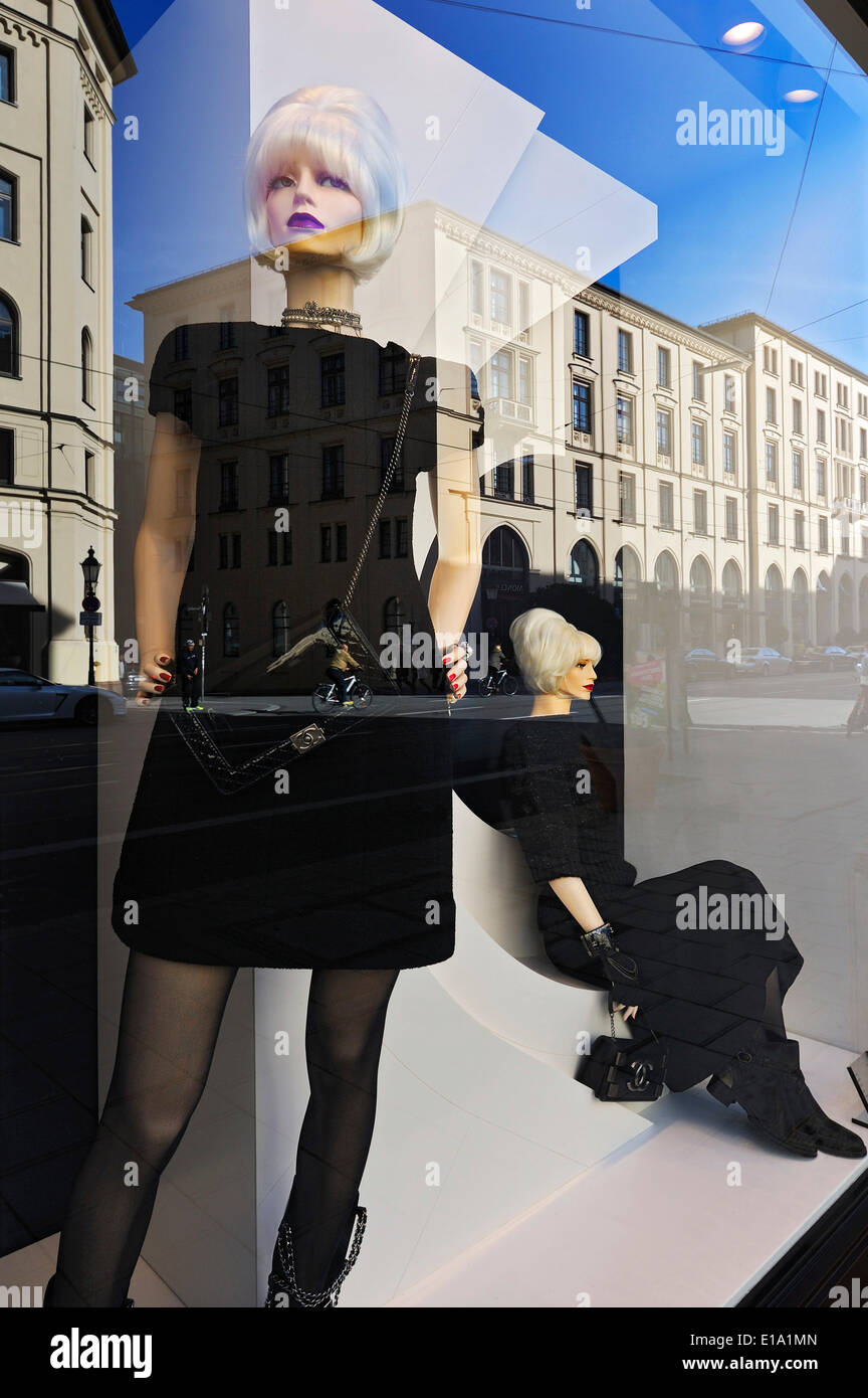 Display window in the Maximilianstraße, Munich, Bavaria, Germany Stock Photo