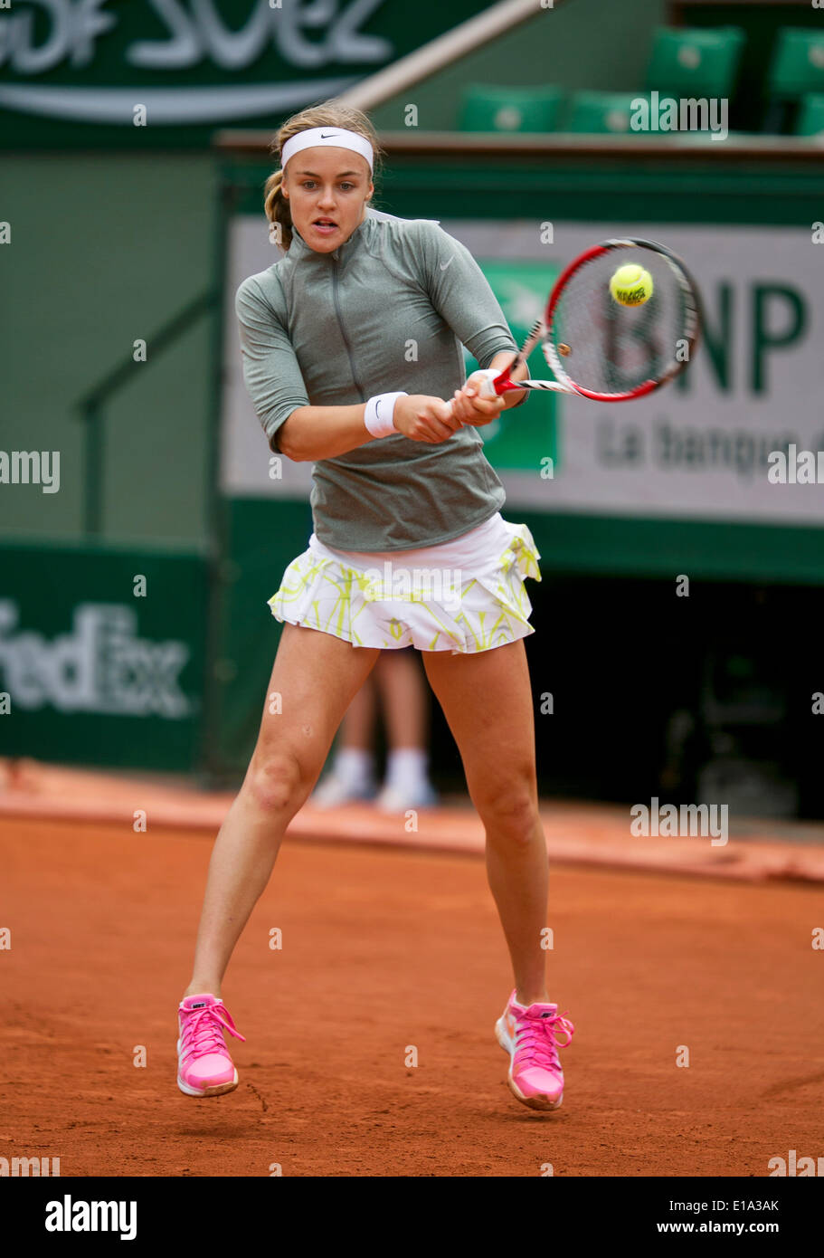 Paris, France. 28th May 2014. Tennis, French Open, Roland Garros, Anna Schmiedlova (SVK) Photo:Tennisimages/Henk Koster/Alamy Live News  Stock Photo