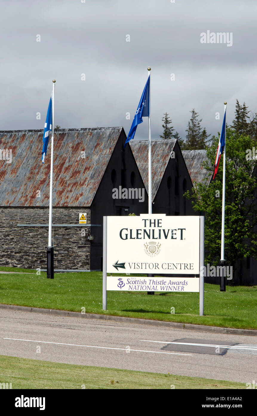 The Glenlivet Whisky Distillery at Glenlivet in the Scottish Highlands Stock Photo Alamy