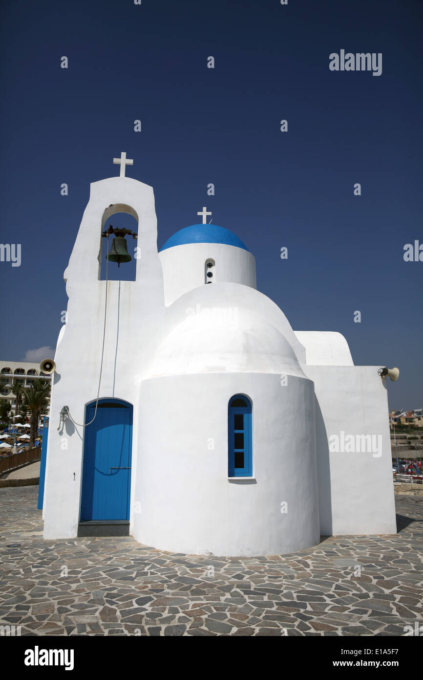 Beautiful greek style church in Cyprus Stock Photo