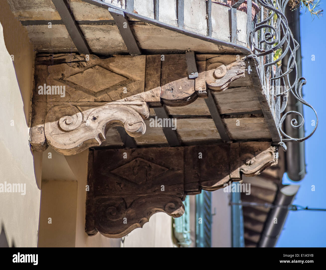 Carved Wooden Shelves That Support A Balcony In Via Giulia Spello Carved Wooden Shelves That Support A Balcony In Via Giulia Spello