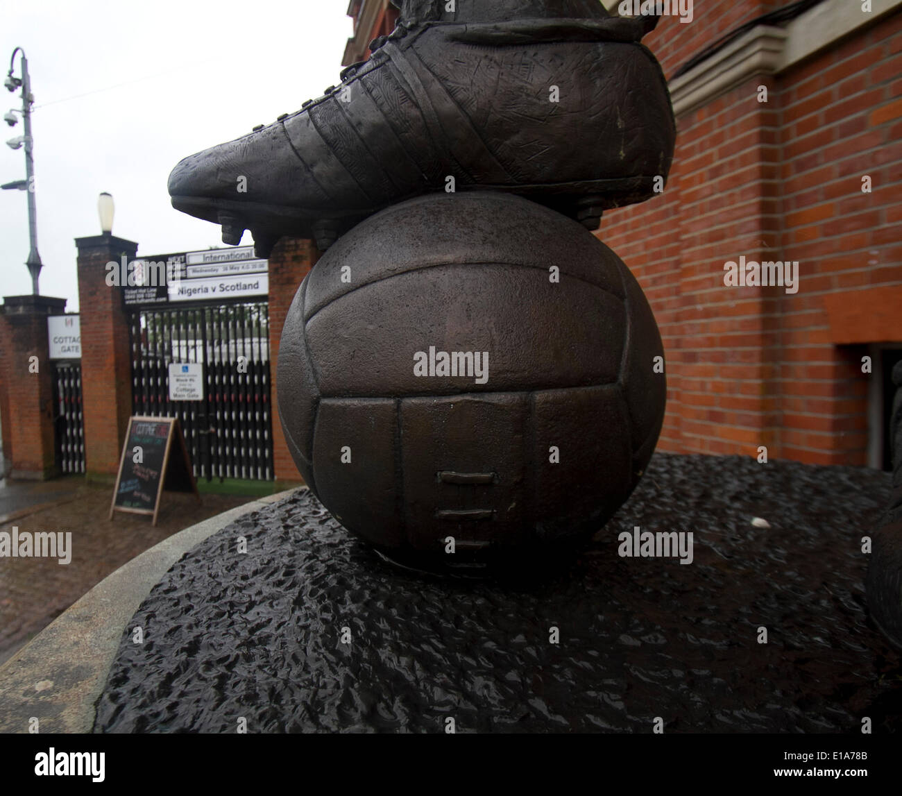 London UK. 28th May 2014. The international football fixture between Scotland and Nigeria at Craven Cottage is being investigated after the (SFA) Scottish Football Association was contacted by the National Crime Agency for alleged match fixing. Credit:  amer ghazzal/Alamy Live News Stock Photo