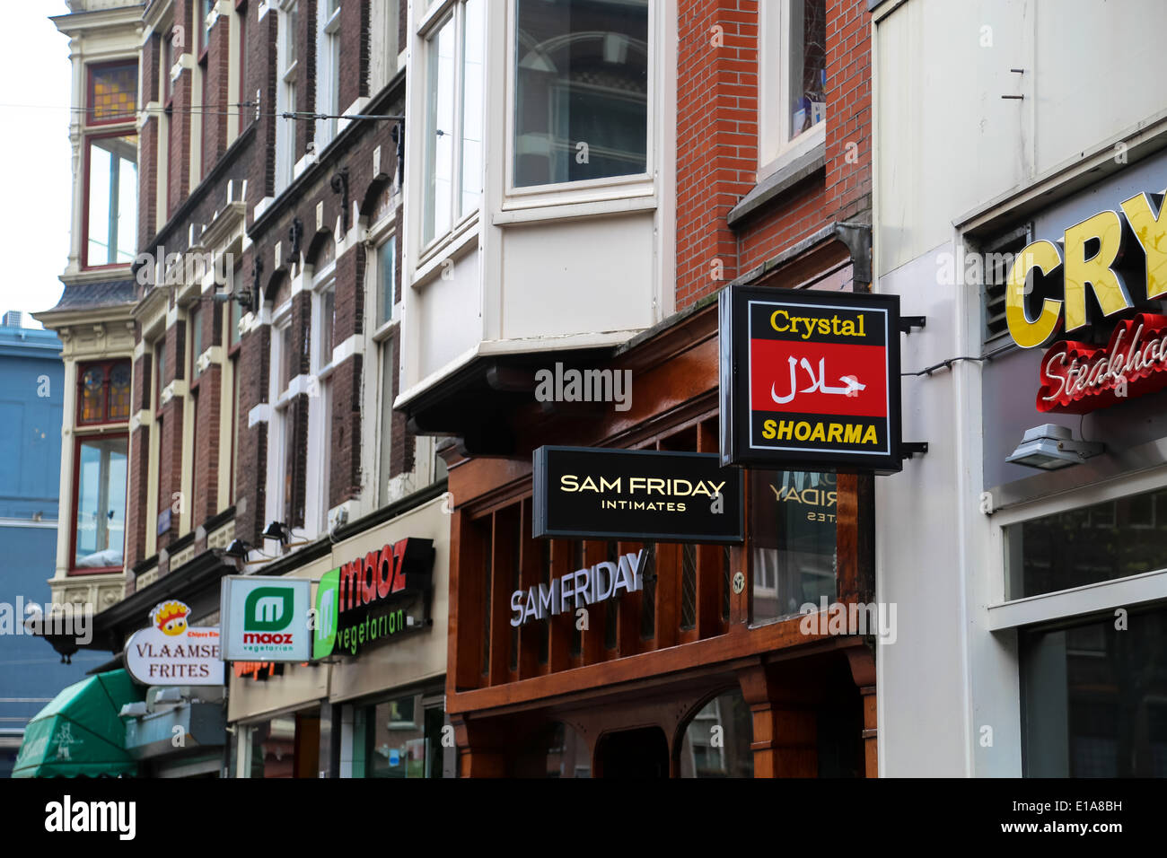 Shops in Amsterdam Stock Photo Alamy