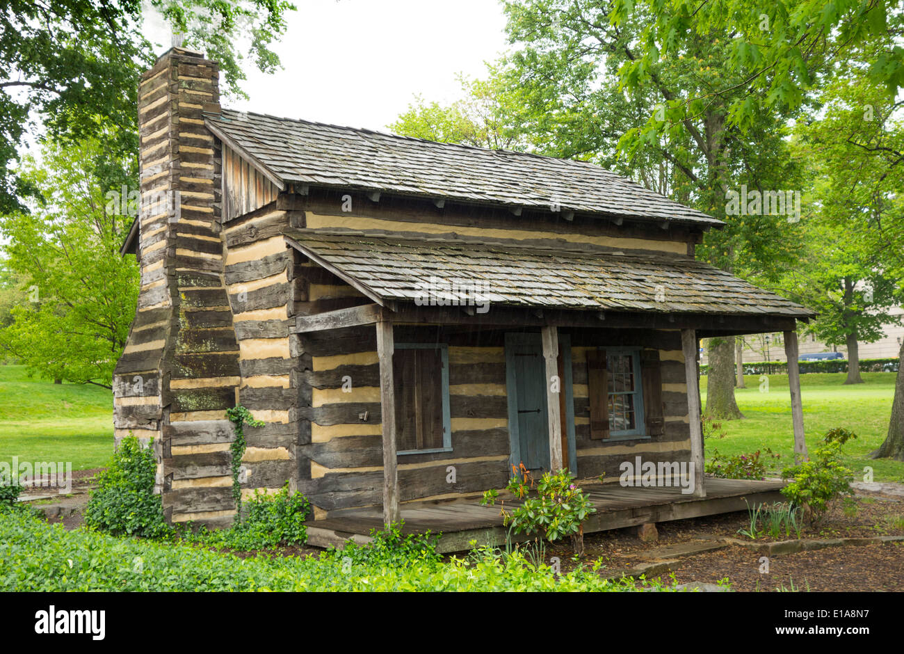 Log Cabin At The University Of Pittsburgh Pa Stock Photo 69682515