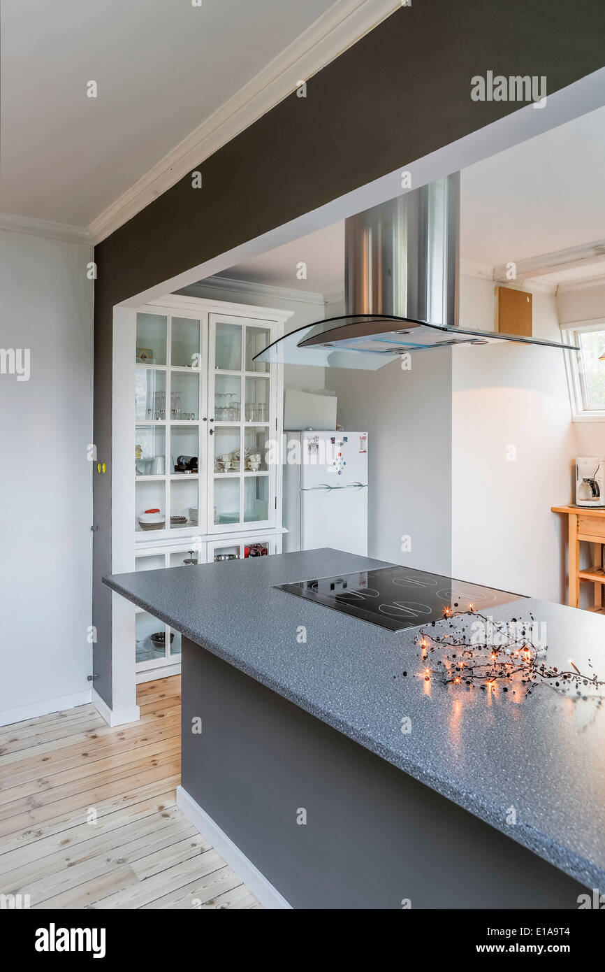 View of Modern apartment on the top floor of a house. Akureyri, Iceland Stock ...